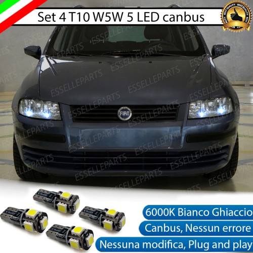 Sert Luci posizione T10 W5W 5 LED Canbus Fiat Stilo