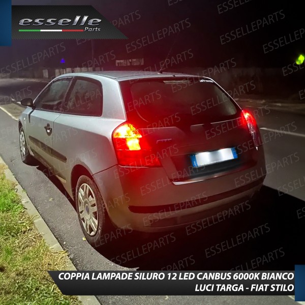 Lampade SILURO Canbus C5W 12 LED no error luci Targa Fiat Stilo