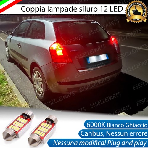 Lampade SILURO Canbus C5W 12 LED no error luci Targa Fiat Stilo
