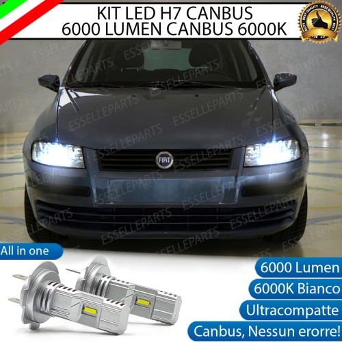 Kit Full LED coppia H7 6000 LUMEN Anabbaglianti Specifici per Fiat Stilo