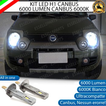 Kit Full LED Abbaglianti H1 6000 Lumen per FIAT PANDA 169 CROSS