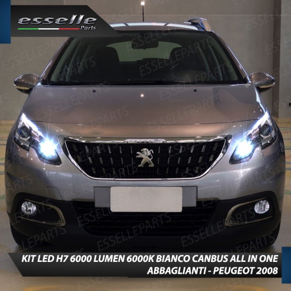 Kit Full LED Coppia H7 Ultra Compatta 6000 Lumen Abbaglianti Per PEUGEOT 2008