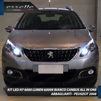 Kit Full LED Coppia H7 Ultra Compatta 6000 Lumen Abbaglianti Per PEUGEOT 2008