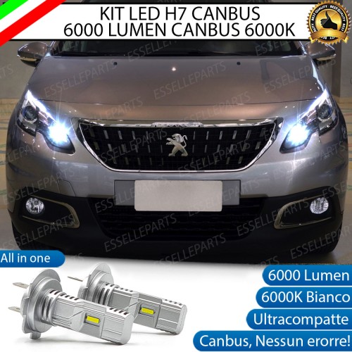 Kit Full LED Coppia H7 Ultra Compatta 6000 Lumen Abbaglianti Per PEUGEOT 2008
