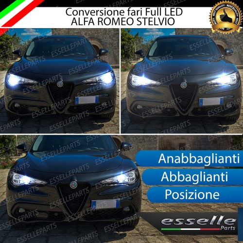 Conversione Fari Full Led Alfa Romeo Stelvio 6000k Bianco All In One