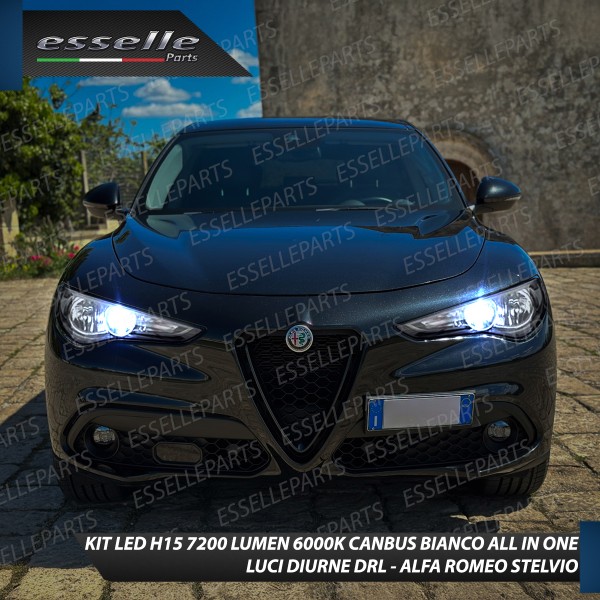 Conversione Fari Full Led Alfa Romeo Stelvio 6000k Bianco All In One