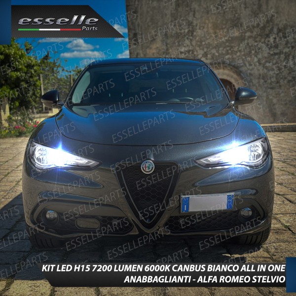 Conversione Fari Full Led Alfa Romeo Stelvio 6000k Bianco All In One