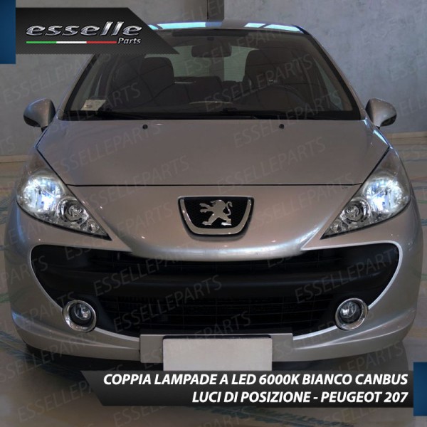 Conversione Fari Full LED per Peugeot 207 Lampade Compatte 6000K Bianco Canbus