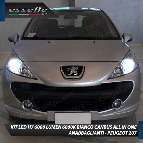 Kit Full LED Coppia H7 Ultra Compatta 6000 Lumen Anabbaglianti Per PEUGEOT 207
