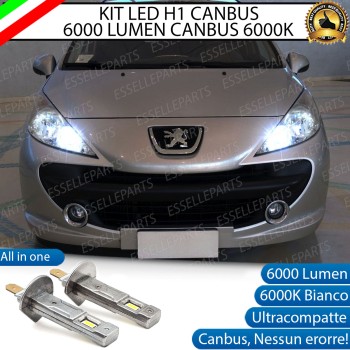 Kit Full LED Abbaglianti H1 6000 Lumen per PEUGEOT 207 Kit Full LED Abbaglianti H1 6000 Lumen per PEUGEOT 207