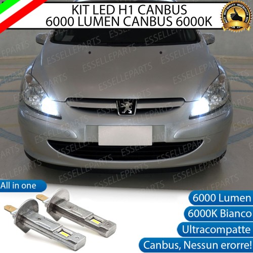 Kit Full LED Abbaglianti H1 6000 Lumen per PEUGEOT 307