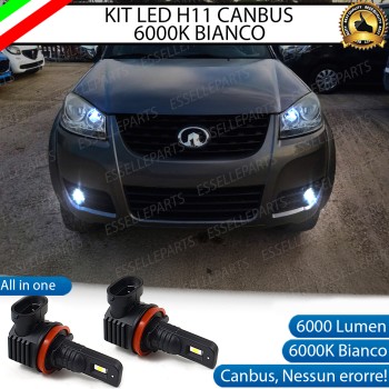 Kit Full LED H11 6000 LUMEN Canbus 6000K Bianco Fendinebbia Great Wall Steed 5