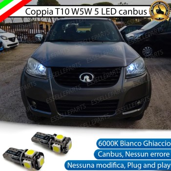 Luci posizione T10 W5W 5 LED Canbus GREAT WALL STEED 5