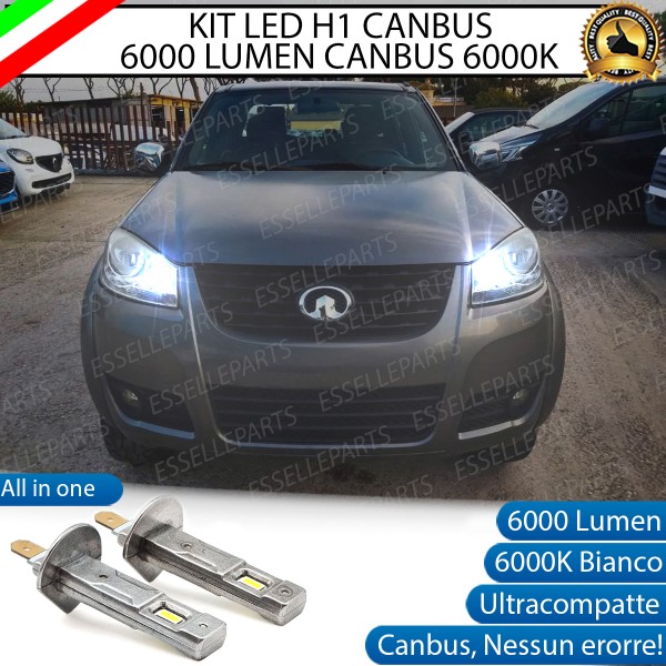 Kit Full LED Abbaglianti H1 6000 Lumen per Great Wall Steed 5