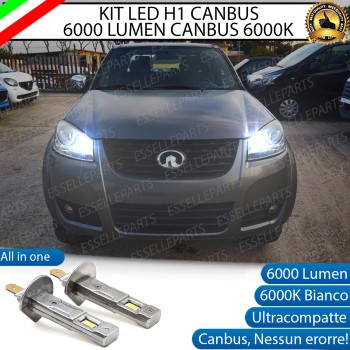 Kit Full LED Abbaglianti H1 6000 Lumen per Great Wall Steed 5