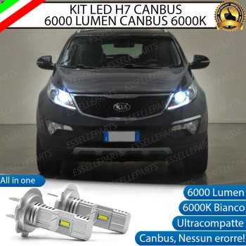 Kit Full LED Coppia H7 Ultra Compatta 6000 Lumen Abbaglianti Per Kia Sportage 3