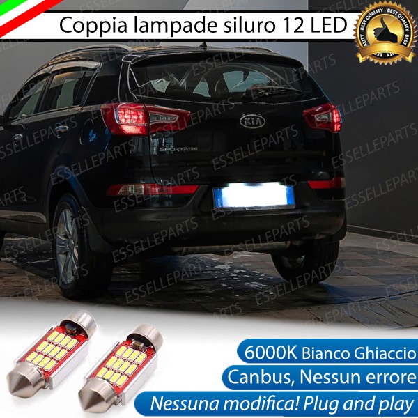 Coppia Lampade SILURO C5W 12 LED canbus per luci Targa per Kia Sportage 3