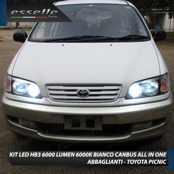 Kit Full LED HB3 6000 LUMEN Abbaglianti per TOYOTA PICNIC