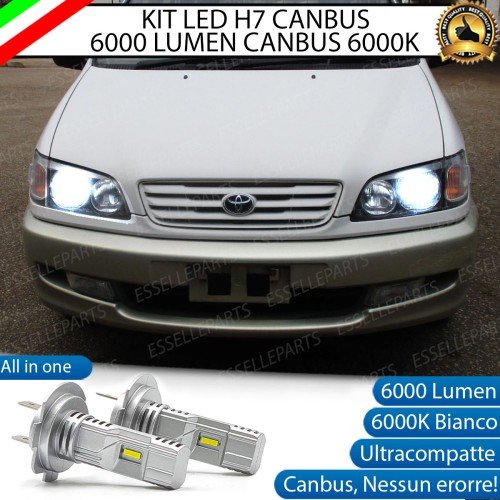 Kit Full LED Coppia H7 Ultra Compatta 6000 Lumen Anabbaglianti Per TOYOTA PICNIC