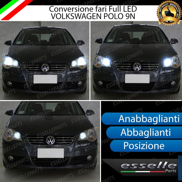 Conversione Fari Full LED per VOLKSWAGEN POLO 9N RESTYLING
