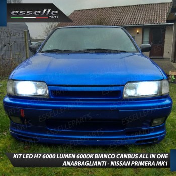 Kit Full LED Coppia H7 Ultra Compatta 6000 Lumen Anabbaglianti Per NISSAN PRIMERA MK1