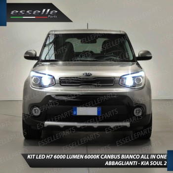 Conversione Fari Full LED 6000K bianco Kia Soul 2 con fari lenticolari