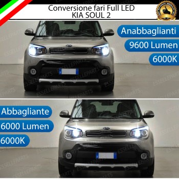 Conversione Fari Full LED 6000K bianco Kia Soul 2 con fari lenticolari