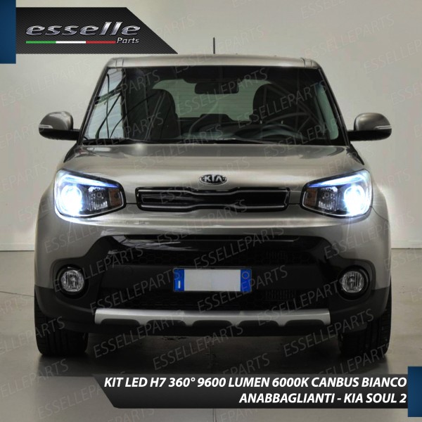 Conversione Fari Full LED 6000K bianco Kia Soul 2 con fari lenticolari