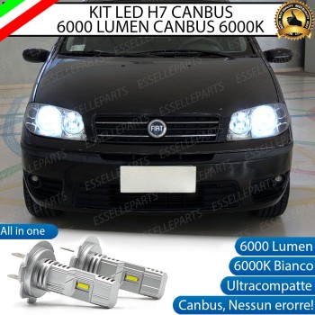 Kit Full LED Coppia H7 Ultra Compatta 6000 Lumen Anabbaglianti Per FIAT PUNTO MK3