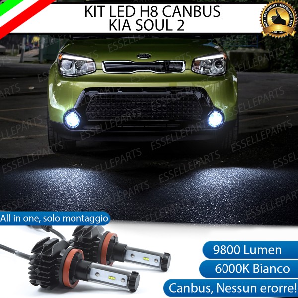 Kit Full LED H8 9800 LUMEN Fendinebbia per KIA SOUL 2