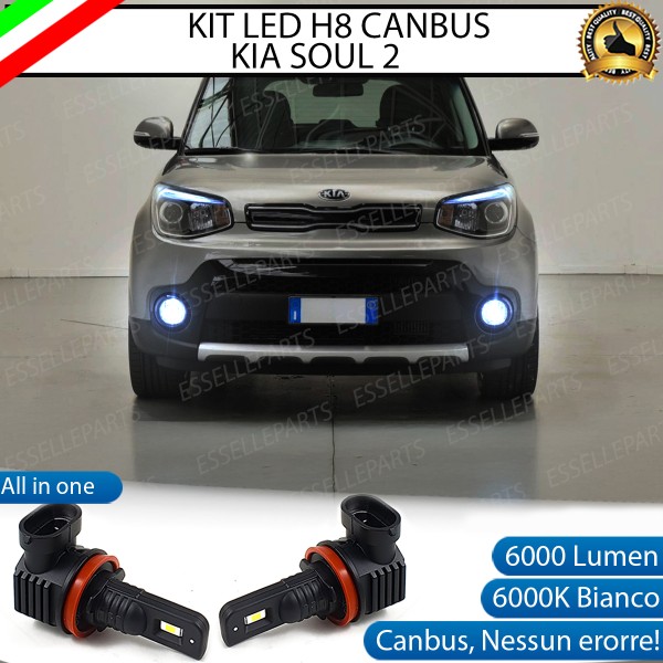 Kit Full LED H8 6000 LUMEN Canbus 6000K Fendinebbia Kia Soul 2