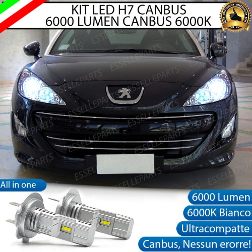 Kit Full LED Coppia H7 Ultra Compatta 6000 Lumen Anabbaglianti Per PEUGEOT RCZ