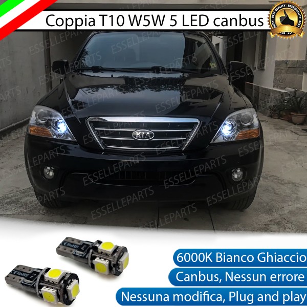 Luci posizione T10 W5W 5 LED Canbus Kia Sorento 1 Restyling