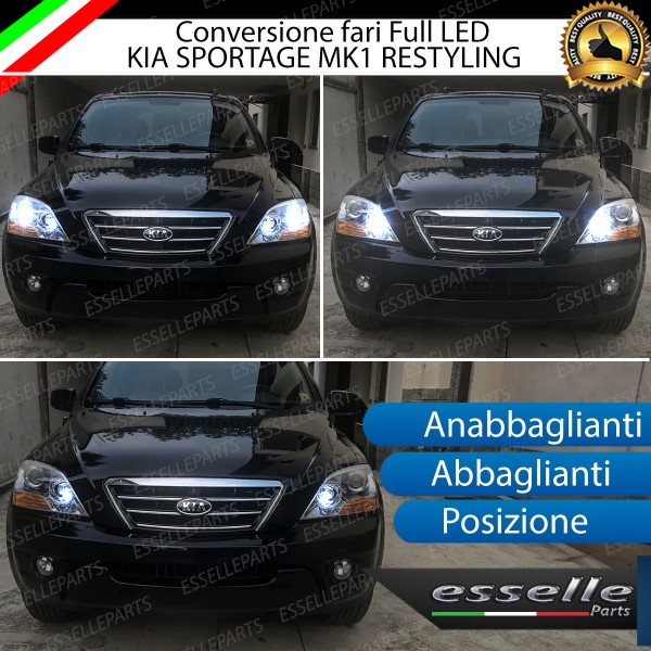 Conversione Fari Full LED 6000K bianco ghiaccio Kia Sorento 1 Restyling