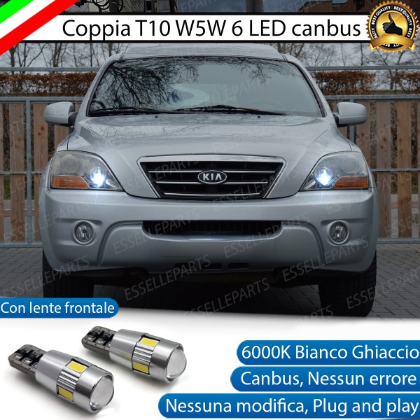 Luci posizione T10 W5W 6 LED Canbus Kia Sorento 1 Restyling