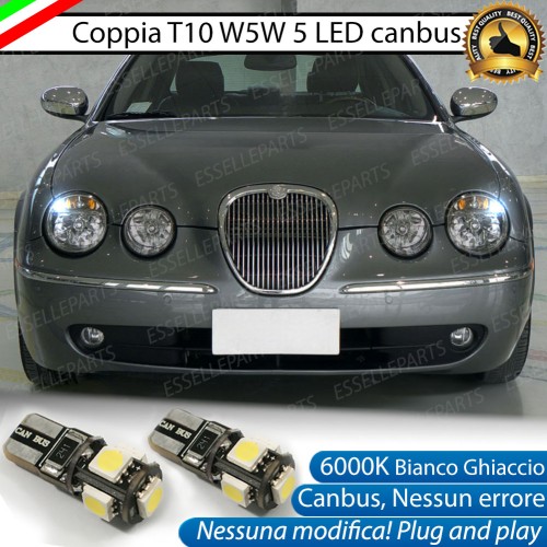 Luci posizione T10 W5W 5 LED Canbus per JAGUAR S-TYPE