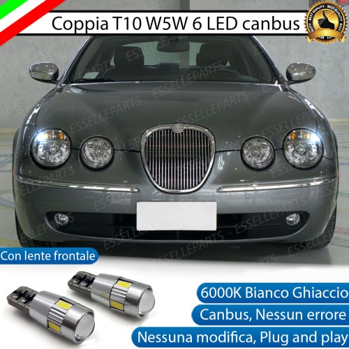 Luci posizione T10 W5W 6 LED Canbus per JAGUAR S-TYPE