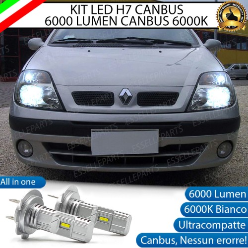 Kit Full LED Coppia H7 Ultra Compatta 6000 Lumen Anabbaglianti Per RENAULT SCENIC MK1