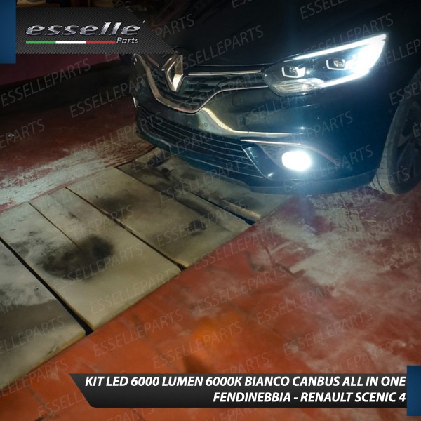 Kit Full LED H16 6000 LUMEN Canbus 6000K Bianco Fendinebbia per Renault Scenic 4