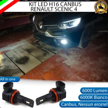 Kit Full LED H16 6000 LUMEN Canbus 6000K Bianco Fendinebbia per Renault Scenic 4