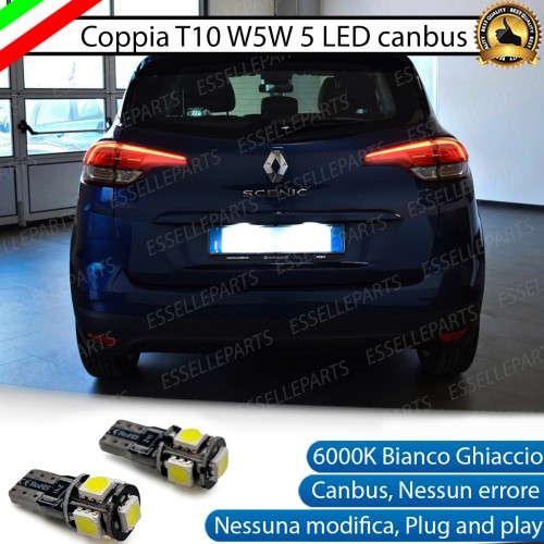 Luci Targa 5 LED Per Renault Scenic 4 Canbus 6000K Bianco