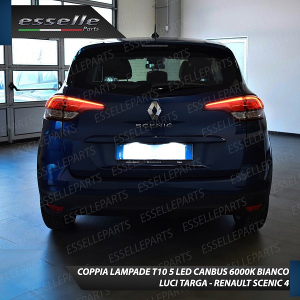 Luci Targa 5 LED Per Renault Scenic 4 Canbus 6000K Bianco
