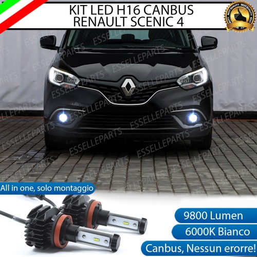 Kit Full LED H16 Fendinebbia 9800 LUMEN per RENAULT SCENIC IV