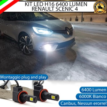 Kit Full LED H16 Fendinebbia 6400 LUMEN RENAULT SCENIC IV