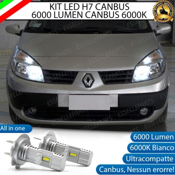 Kit Full LED Coppia H7 Ultra Compatta 6000 Lumen Anabbaglianti Per RENAULT SCENIC MK2 Kit Full LED Coppia H7 Ultra Compatta 6000 Lumen Anabbaglianti Per RENAULT SCENIC MK2