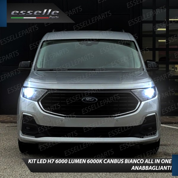 Kit Full LED Coppia H7 Ultra Compatta 6000 Lumen Anabbaglianti Per FORD TRANSIT CONNECT 3