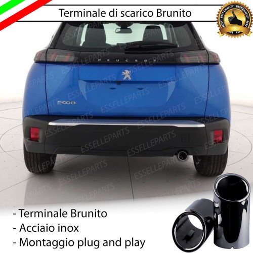 Terminale singolo Nero Brunito per Peugeot 2008 MK2
