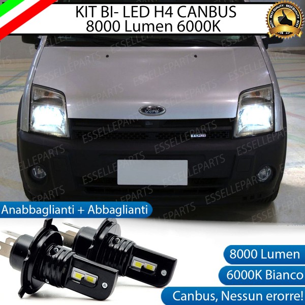 Kit Full LED H4 8000 Lumen 6000K Bianco per FORD TOURNEO CONNECT MK1
