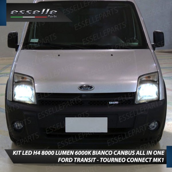 Kit Full LED H4 8000 Lumen 6000K Bianco per FORD TRANSIT CONNECT MK1