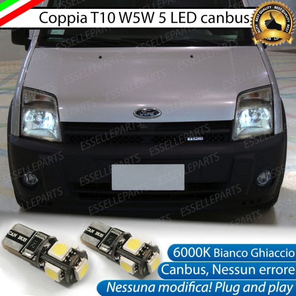 Coppia Lampade T10 W5W 5 LED canbus per luci di posizione per Ford Tourneo Connect